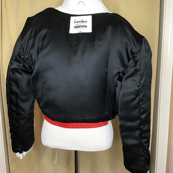 London Leatherwear NYC leather white/red women’s L - Picture 6 of 8